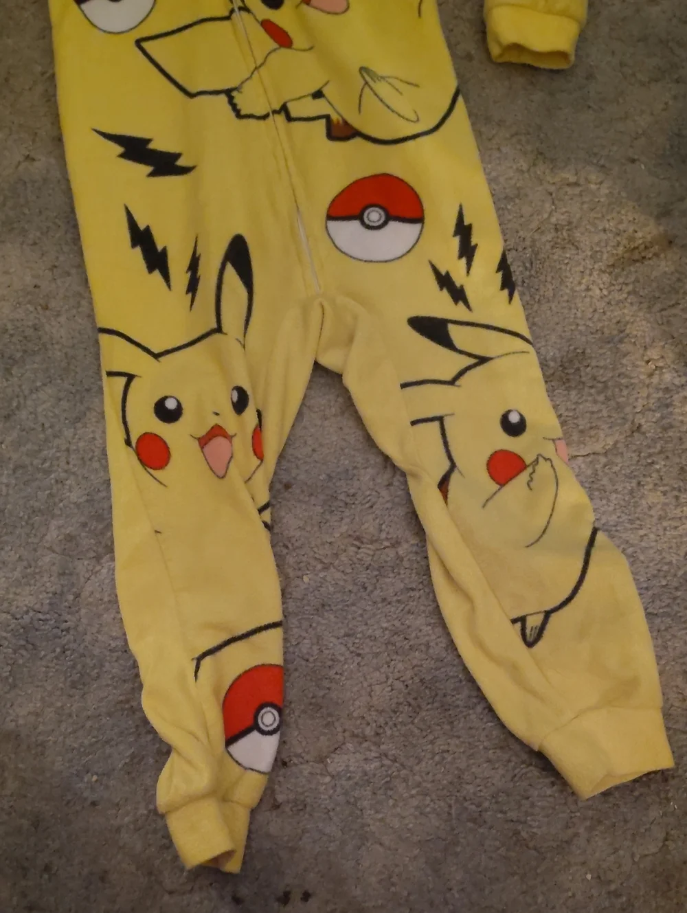 Pikachu Yellow Kids One-Piece Hooded Pajama
